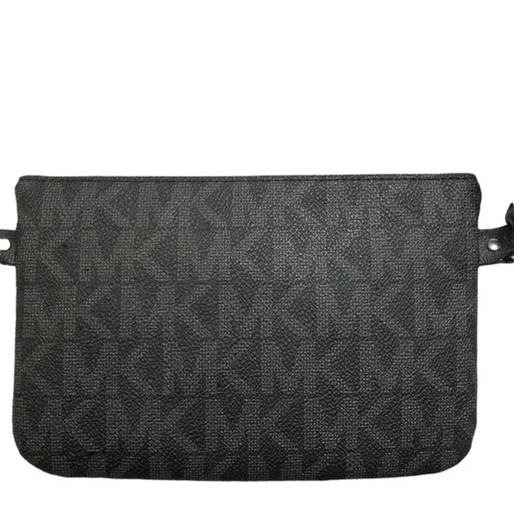 Michael Kors belt bag signature mk gray black L